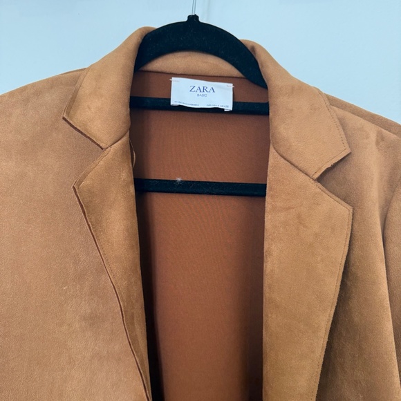 Zara suede longline coat - Picture 2 of 4